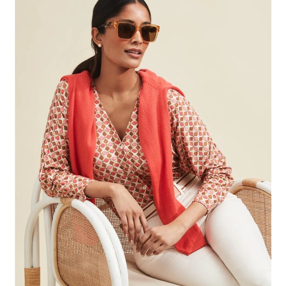 J. Mclaughlin Viola Top in Hexcomb Sz L - Picture 3 of 9